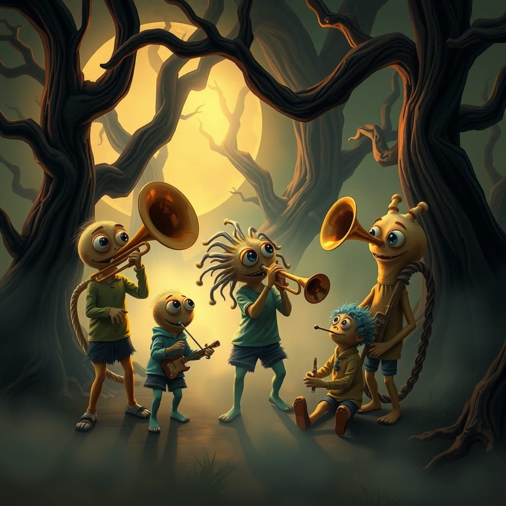 Monsters' Forest Jazz: A Whimsical Fantasy