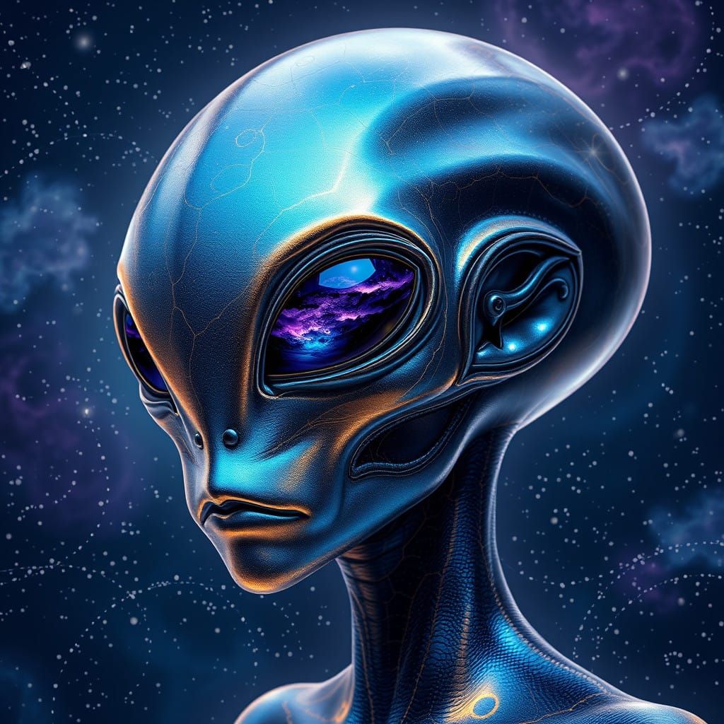 Cosmic Being Emanates Ethereal Glow