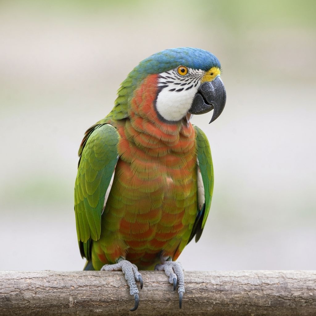 Colorful Parrot Perched on a Branch