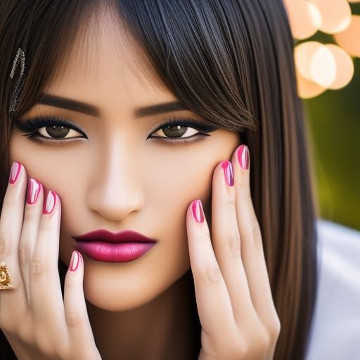 Intricately Detailed Hands of a Young Girl