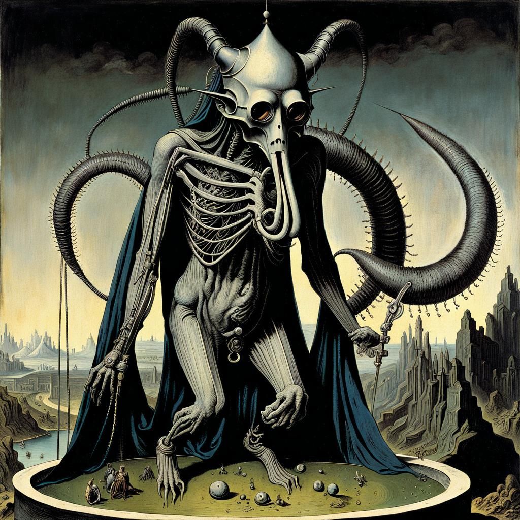 Nightmarish Cosmic Horror in Dark Fantasy Style