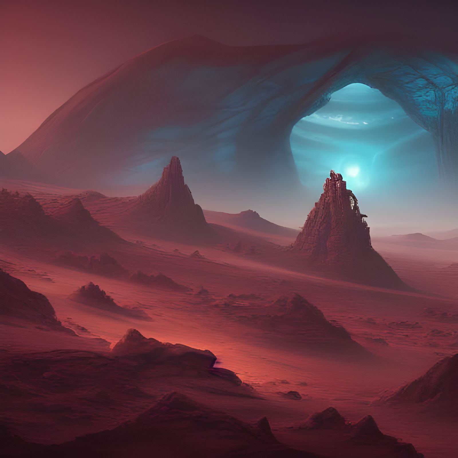 Detailed Matte Painting of Life on Mars