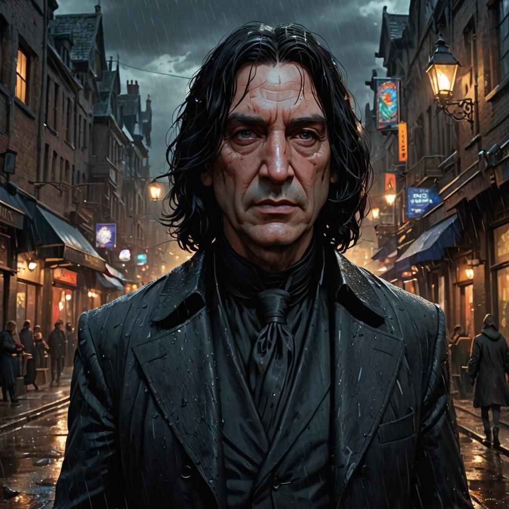 Dark Street Portrait with Dynamic Lighting