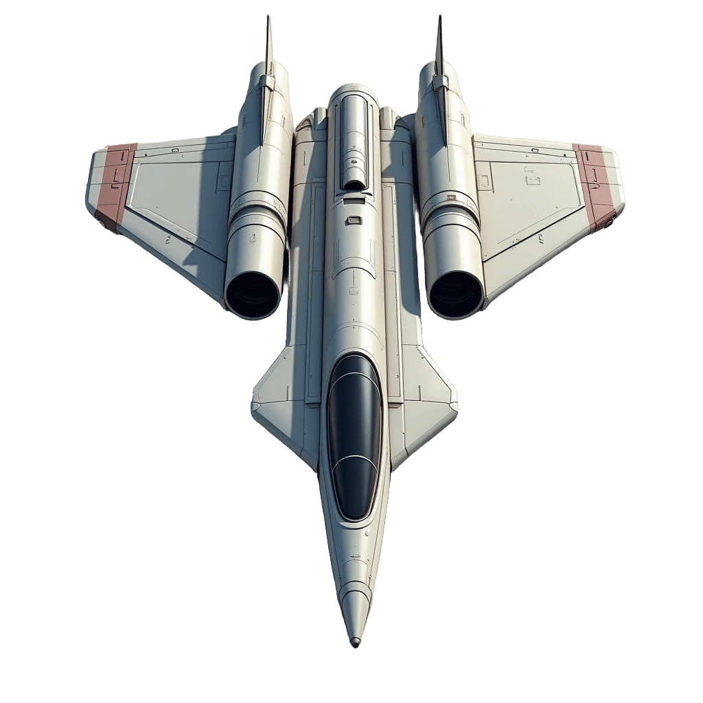 Futuristic Spaceship in Minimalist 3D Style