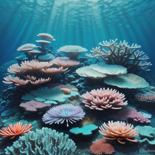 Majestic School of Minnows Amidst a Vibrant Coral Reef