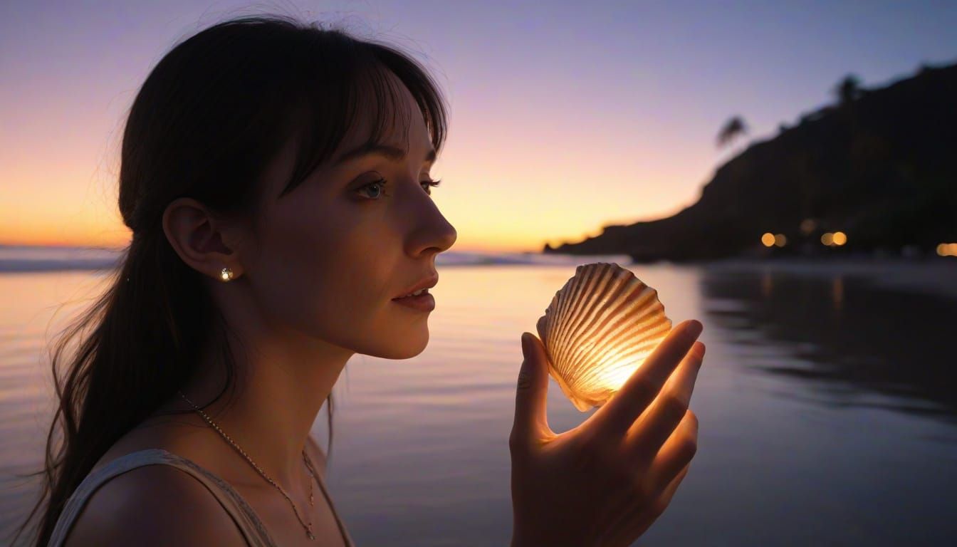 Shelley Duvall on Waikiki Beach in Fantasycore Style