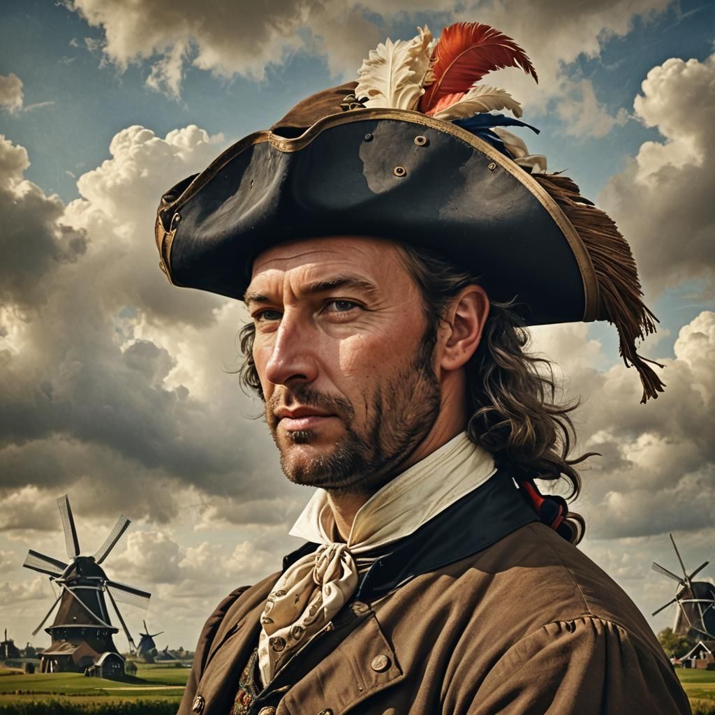 Dutch Golden Age Portrait in Rembrandt Style