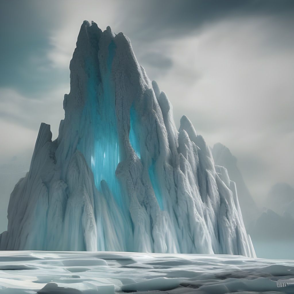 Melting Ice World: A Hyperdetailed Photorealistic Painting