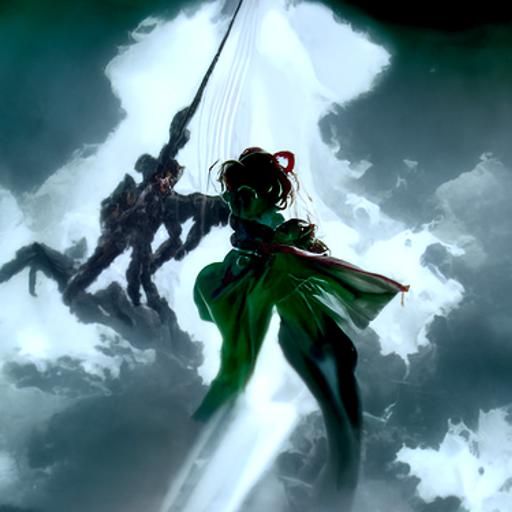 Sailor Jupiter's Heroic Rescue: A Dark Fantasy Scene