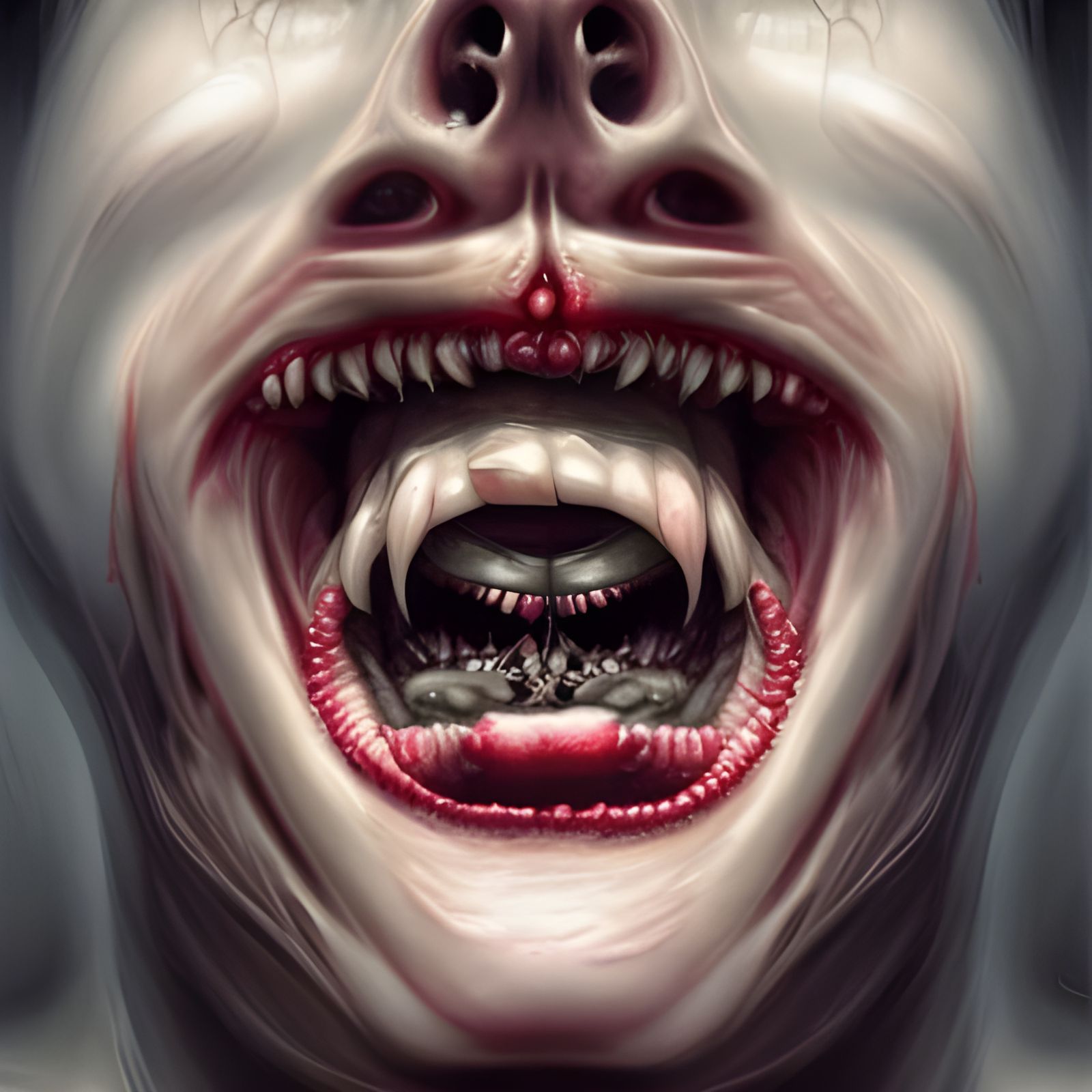 Lovecraftian Abomination with Razor Teeth in Comic Book Art