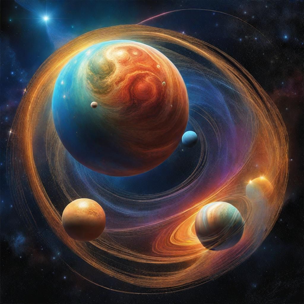 Vibrant Planets in Graceful Spiral Rotation