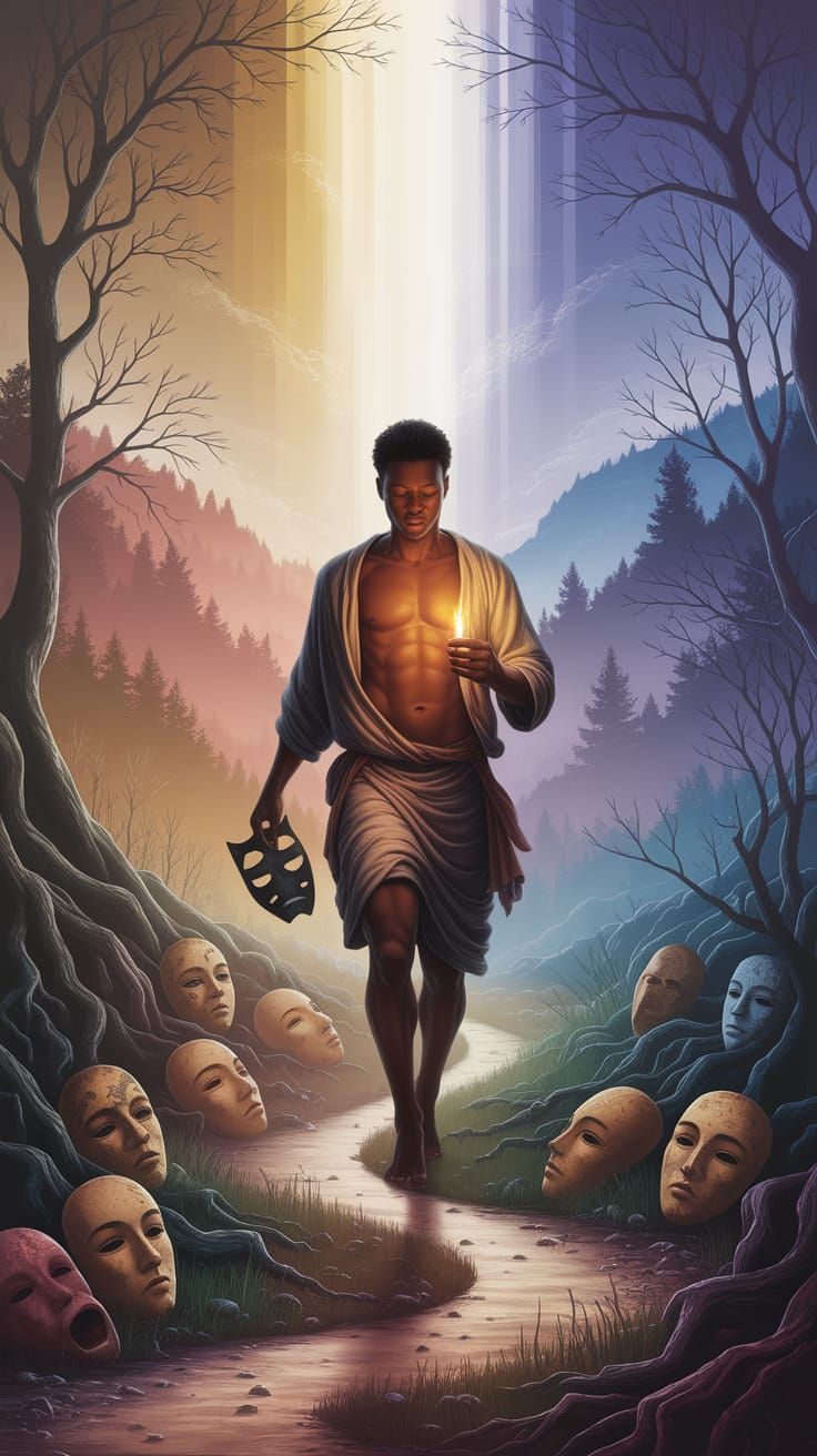 Surreal Pastel Portrait of a Journey to Authenticity