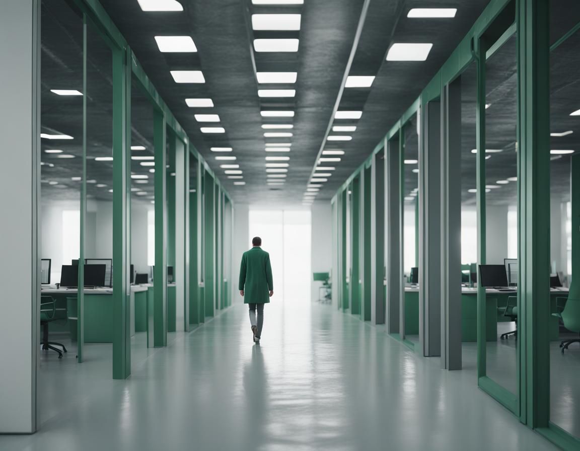 Minimalist Liminal Office Space in 8K 3D