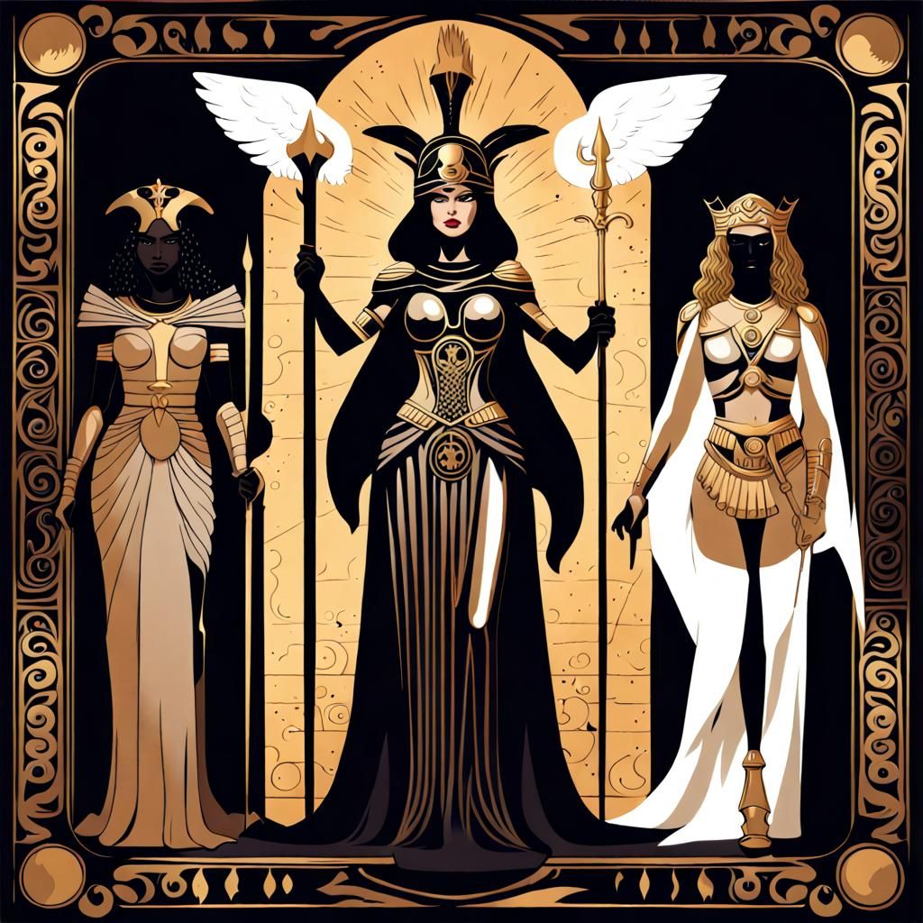 Composite Portrait of Mythic Female Rulers
