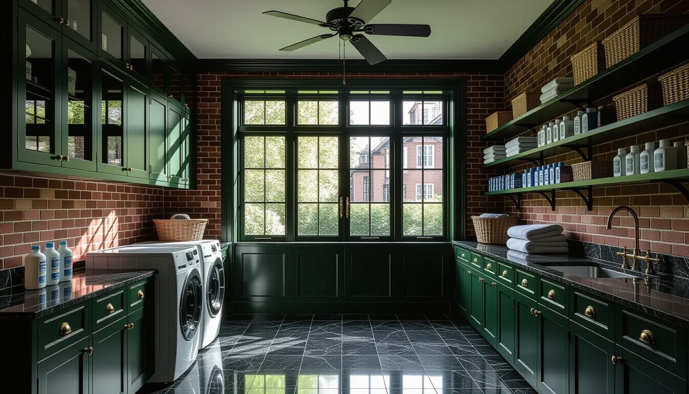 Victorian Laundry Room in Dramatic Light