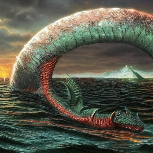 Mysterious Lake Monster in a Cinematic 3D Render