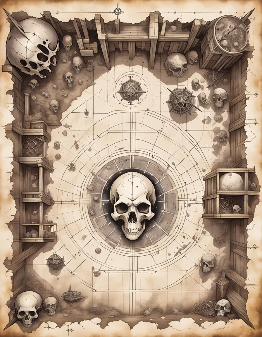 Dungeons and dragons Battlemap ; tomb of a forgotten God