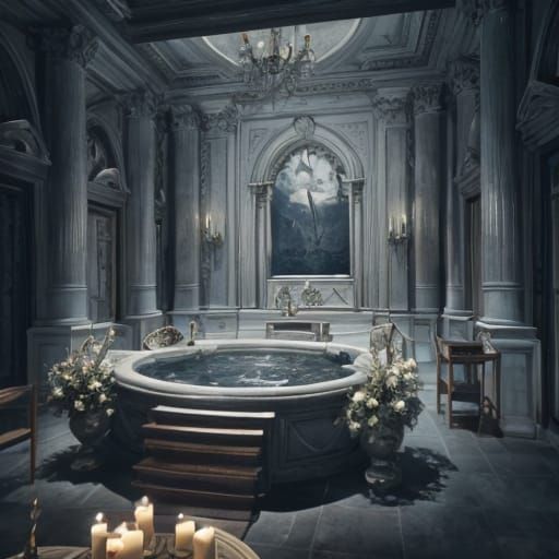 Dancing Nudes in a Mannerist Seascape of Pre-Raphaelite Drea...