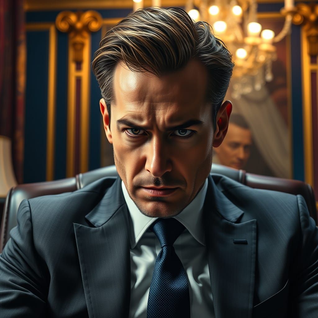 Powerful Man in Luxurious Office Setting