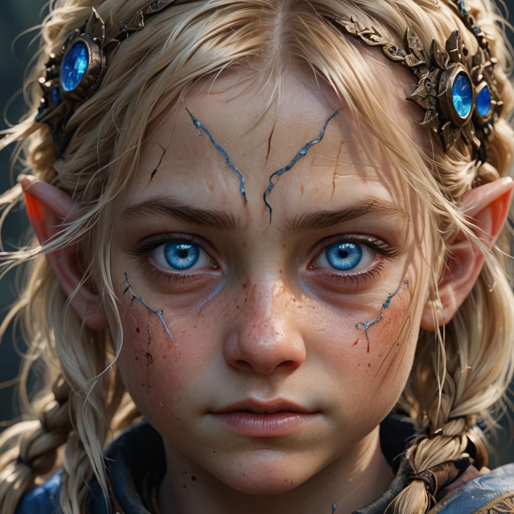 Halfling Female Portrait in Detailed Matte Painting