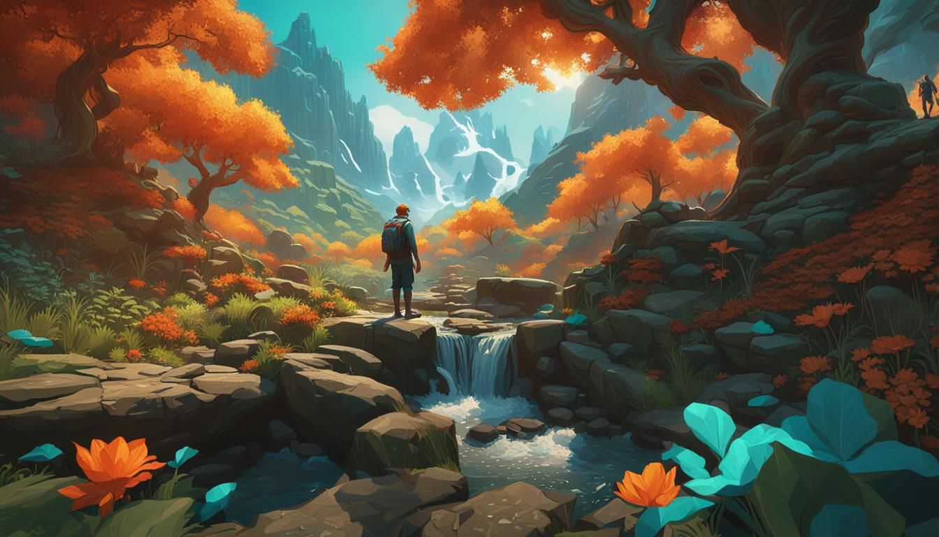 Man Surrounded by Nature: Concept Art