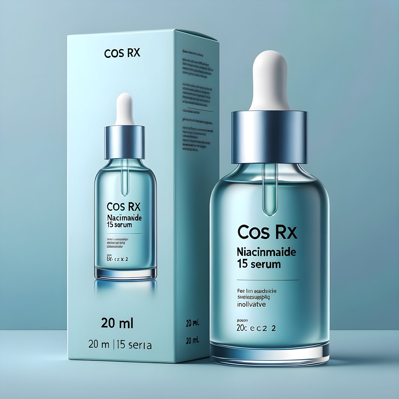 Sleek Serum Bottle in Soothing Blues