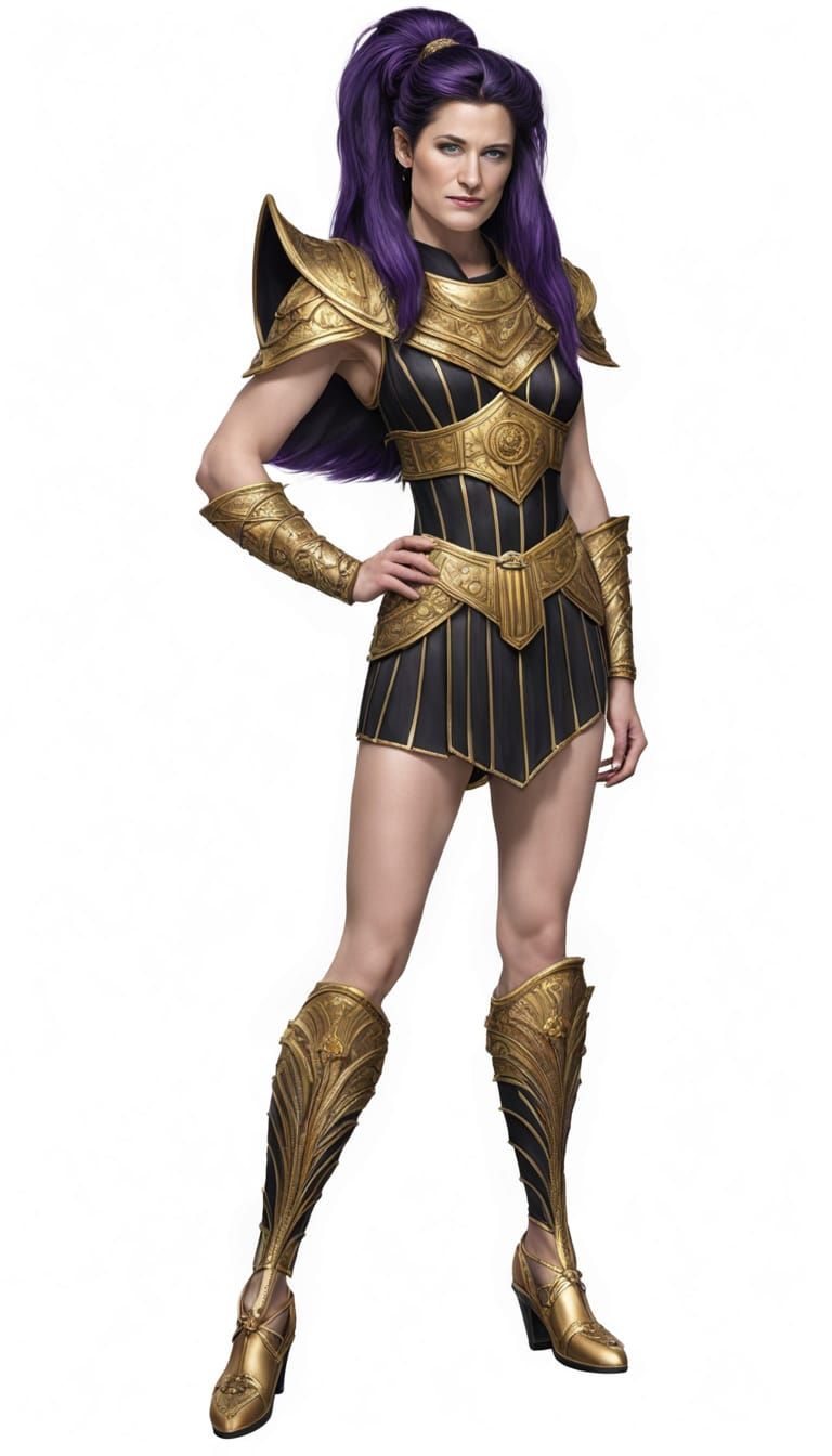 Kathryn Hahn as Circe in Golden Greek Armor