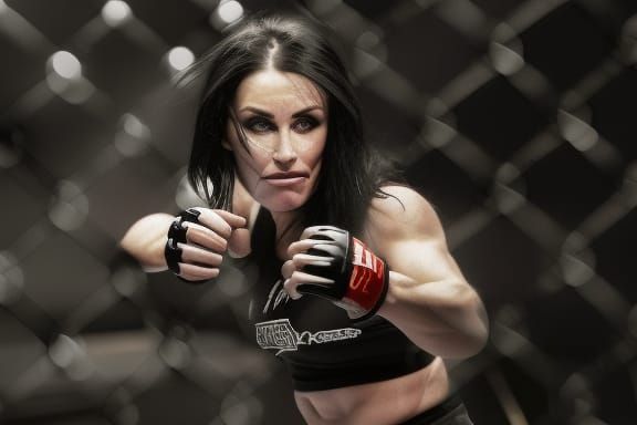 Fierce Female MMA Fighter Portrait