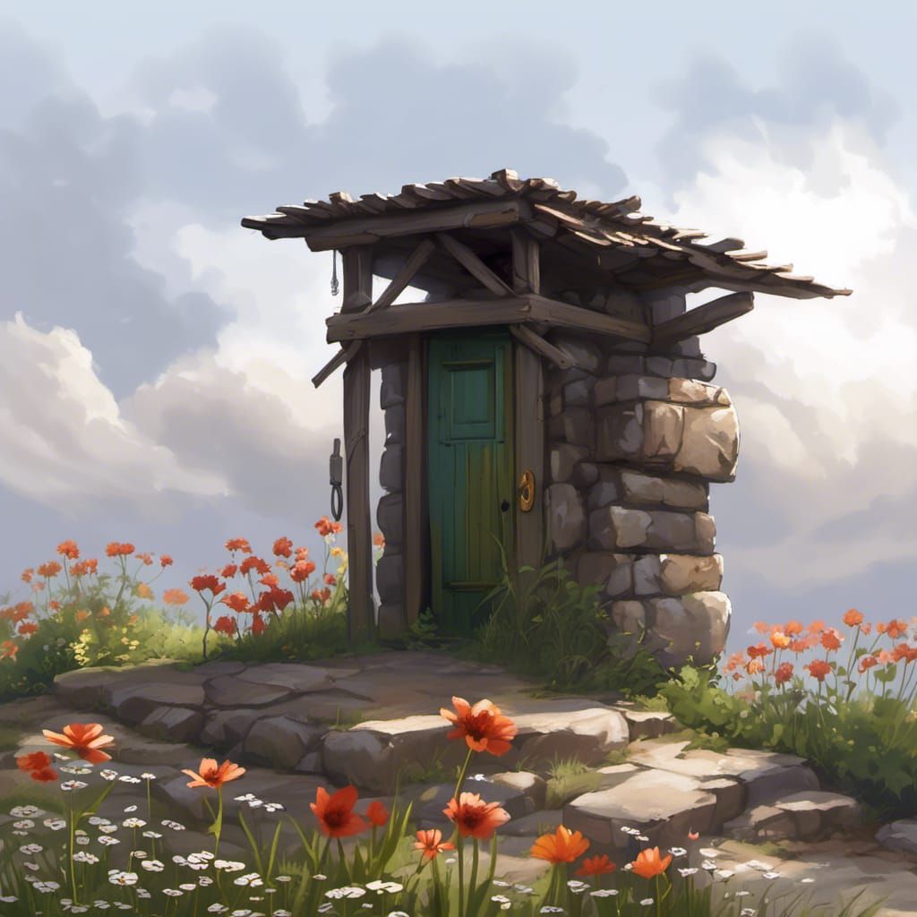 Longdrop Sign on Door in Soft Style