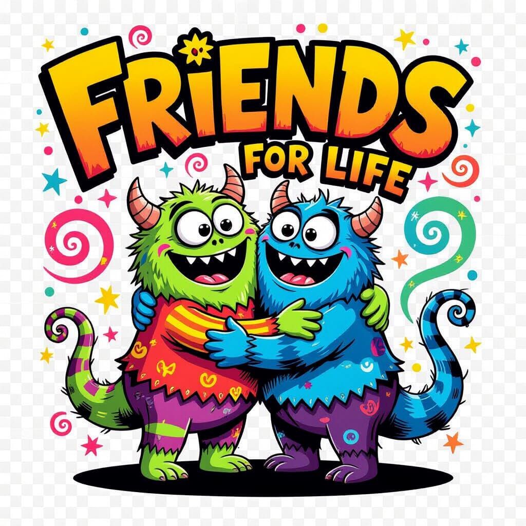 Cartoon Monsters: Fiends for Life in Gothic Style