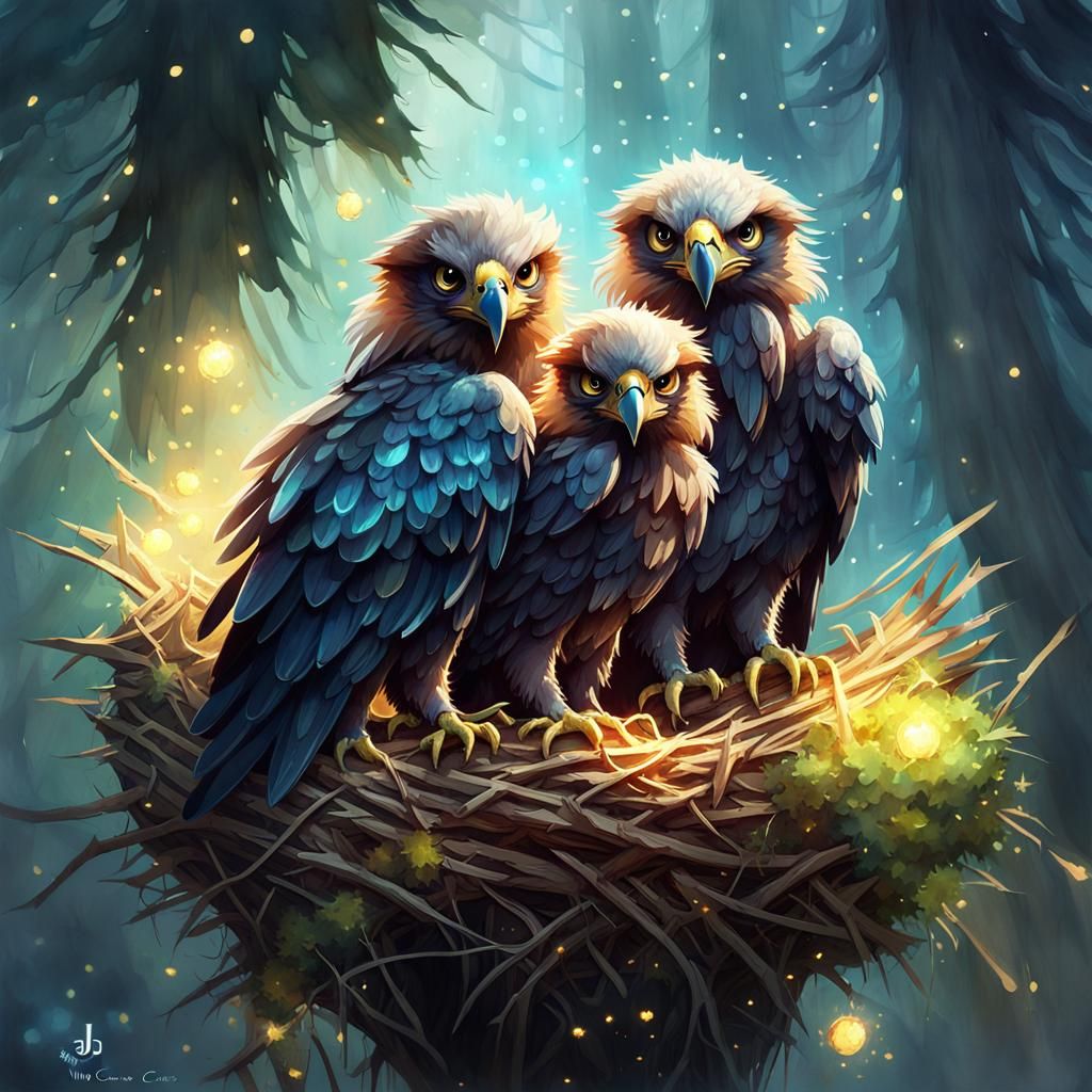 Baby Eagles nest