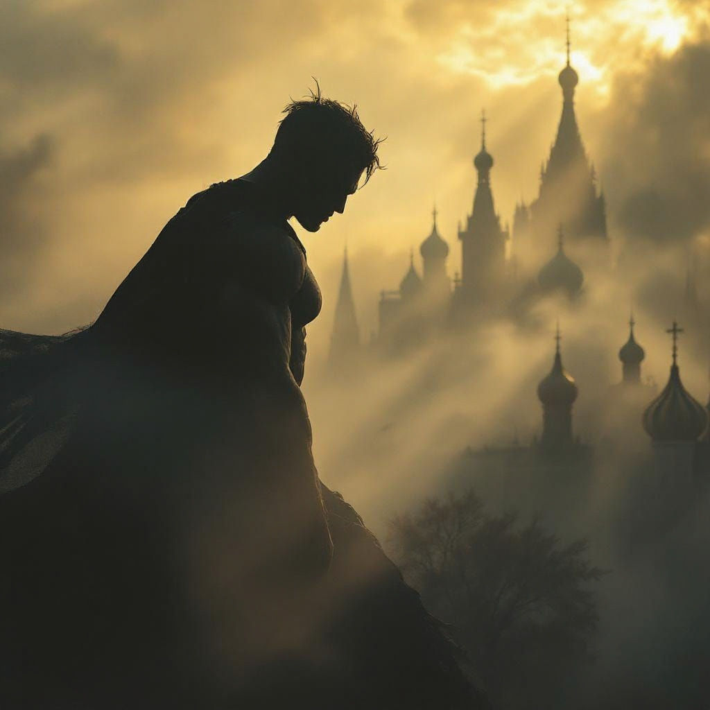 Mystical Saint Petersburg Silhouette at Golden Hour