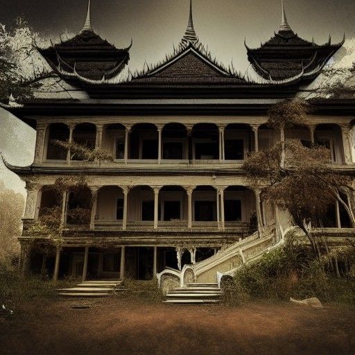 Spooky Abandoned House in Thailand: Matte Painting