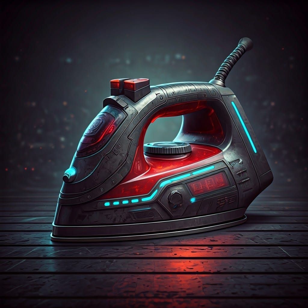 Transformers-Inspired Electric Iron in Retro-Futuristic Styl...