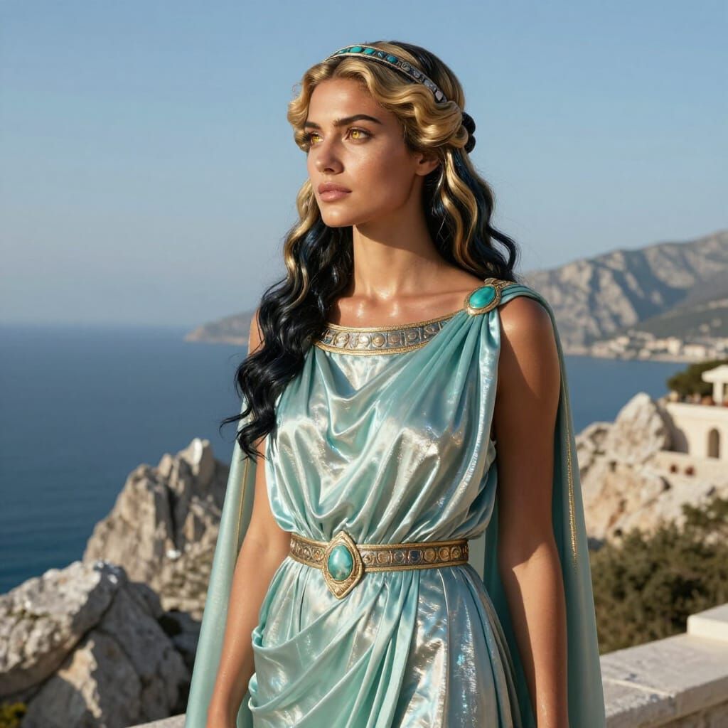 Photorealistic Portrait of a Divine-Human Woman