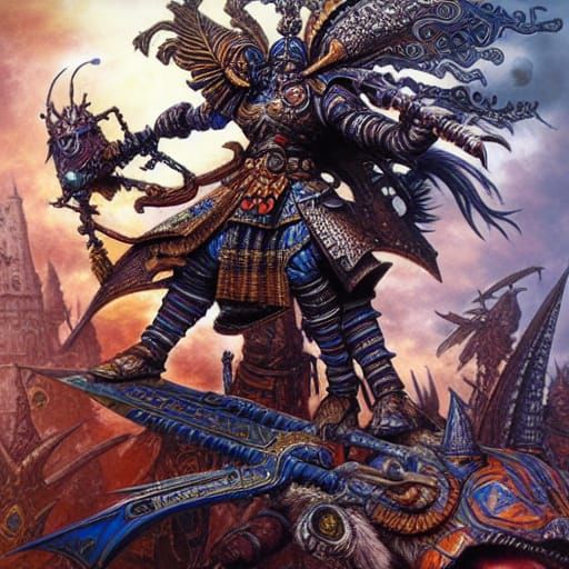 Mighty Warrior in Hyperdetailed Fantasy Art