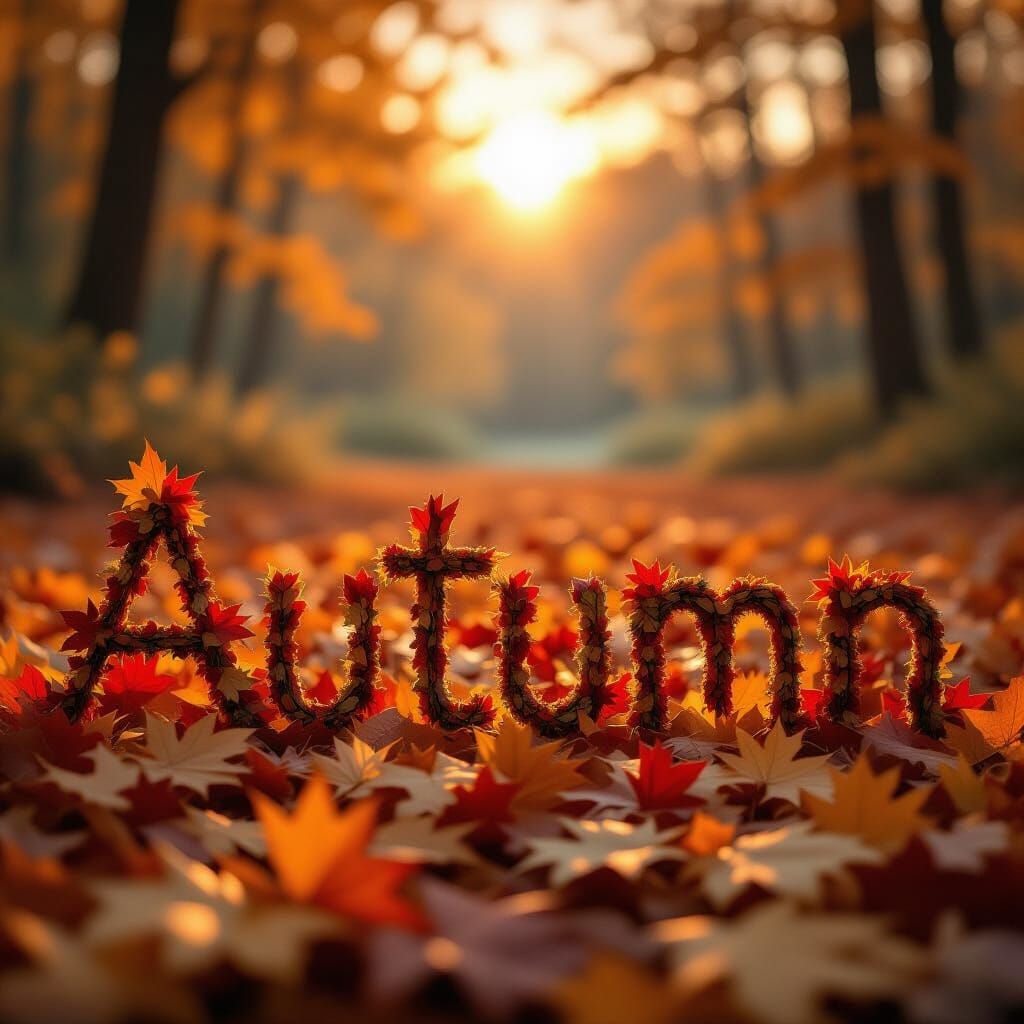 Autumn Leaves Artfully Spell Season in Oil Painting