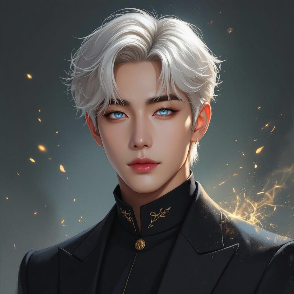 Anime-Realism Portrait of a Muscular Man