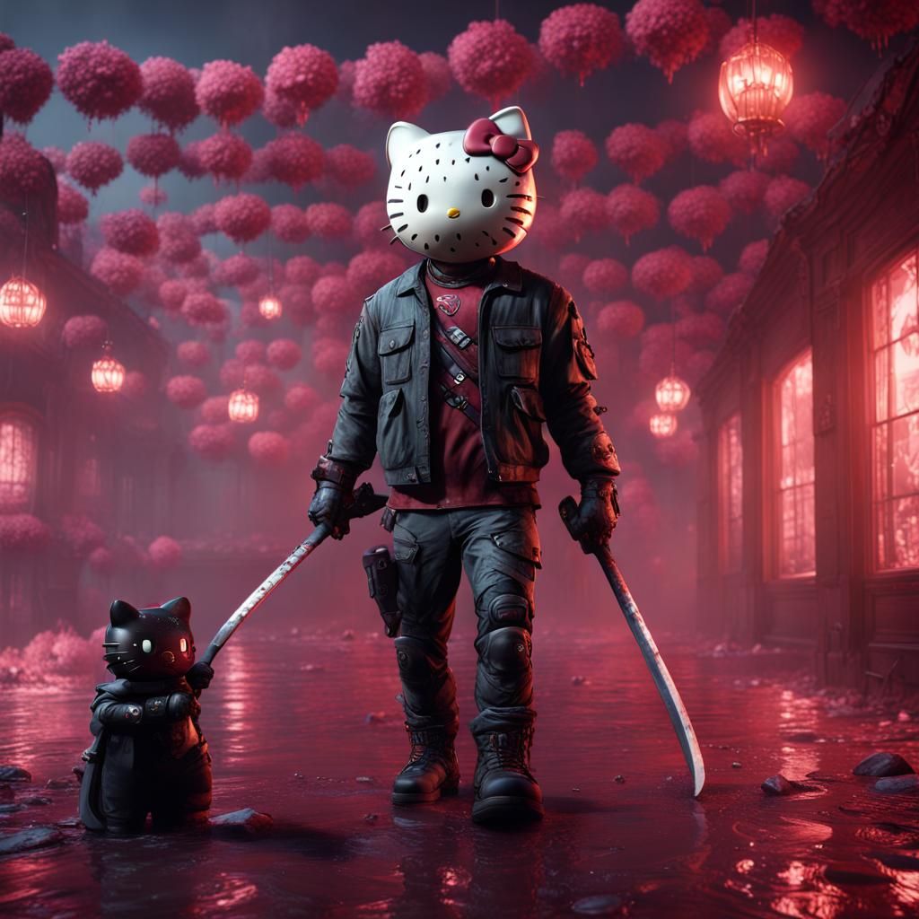 Jason Voorhees and Hello Kitty Crossover
