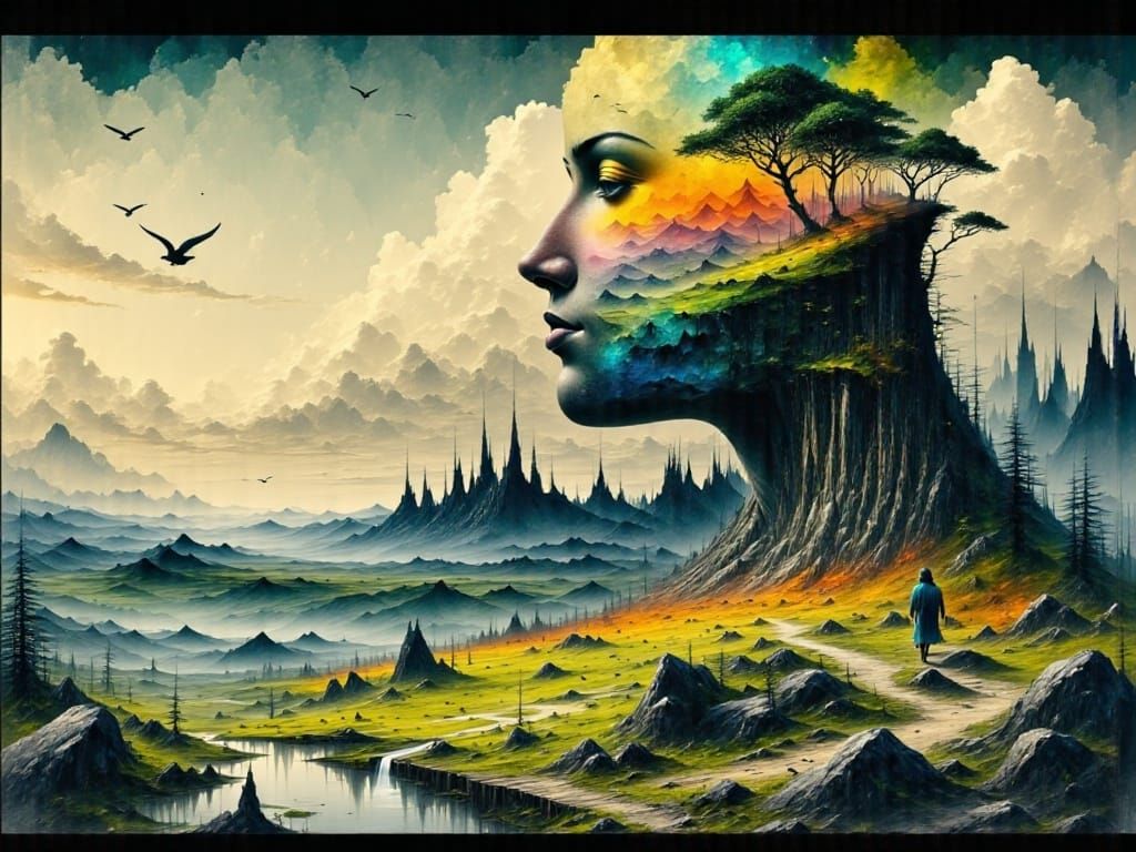 Numinous Abstract Landscape: Dreamlike Reality