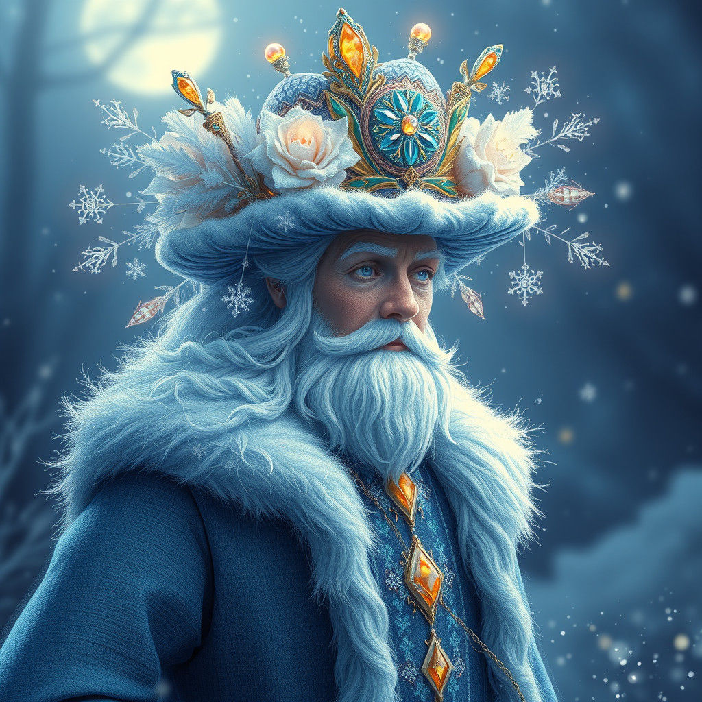 Jack Frost in Regal Coat with Ornate Hat