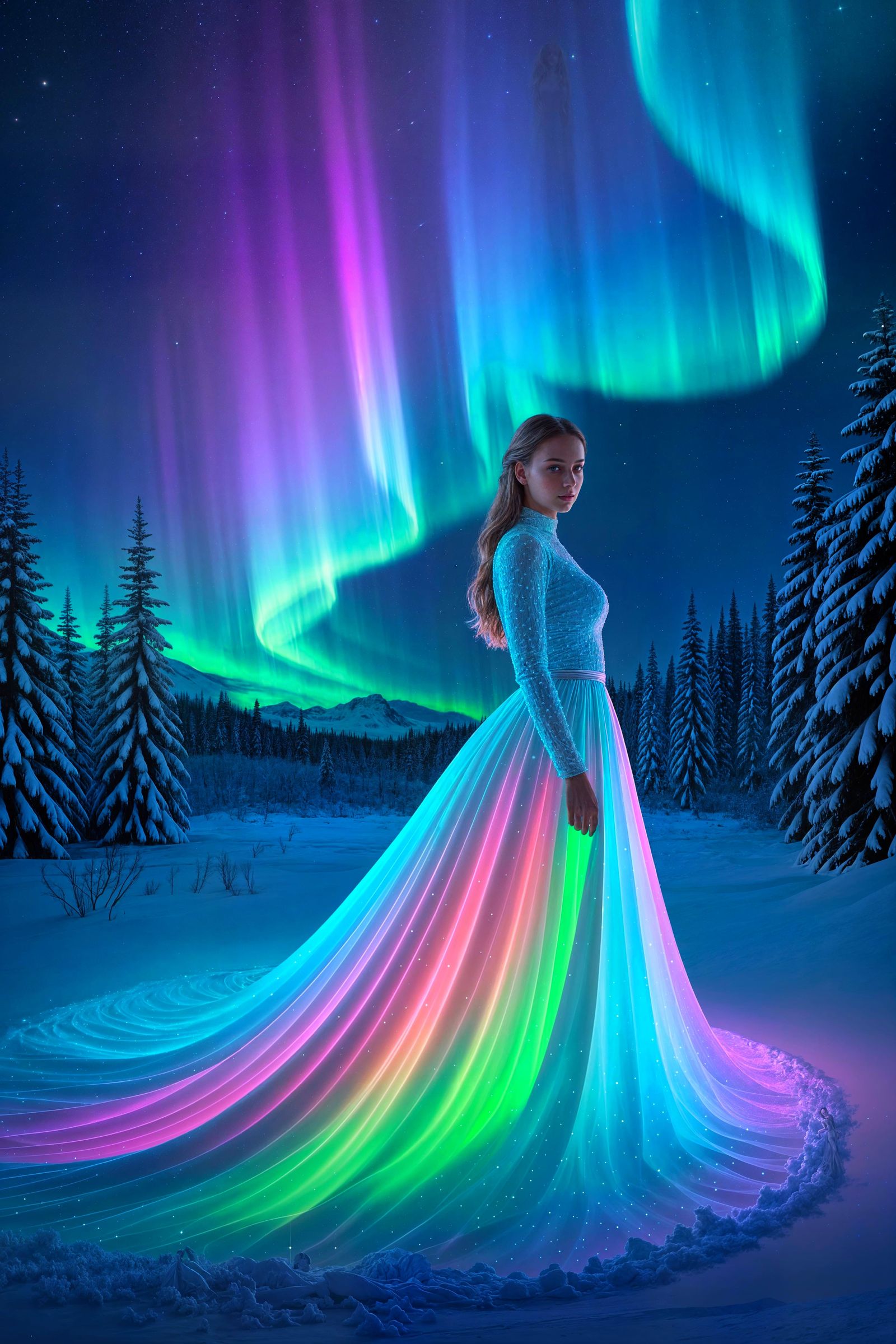 Enchanted Aurora Goddess
