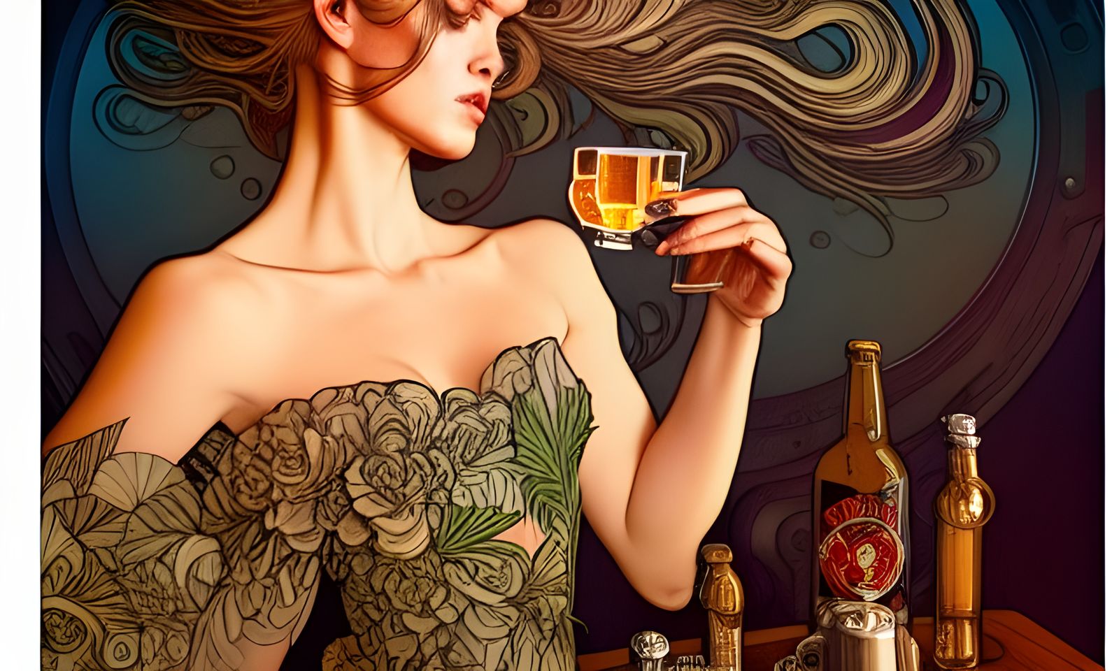 Intricate Light Beer Concept Art in 8K