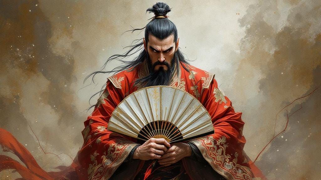 Authoritative Figure in Regal Robes, Painterly Style