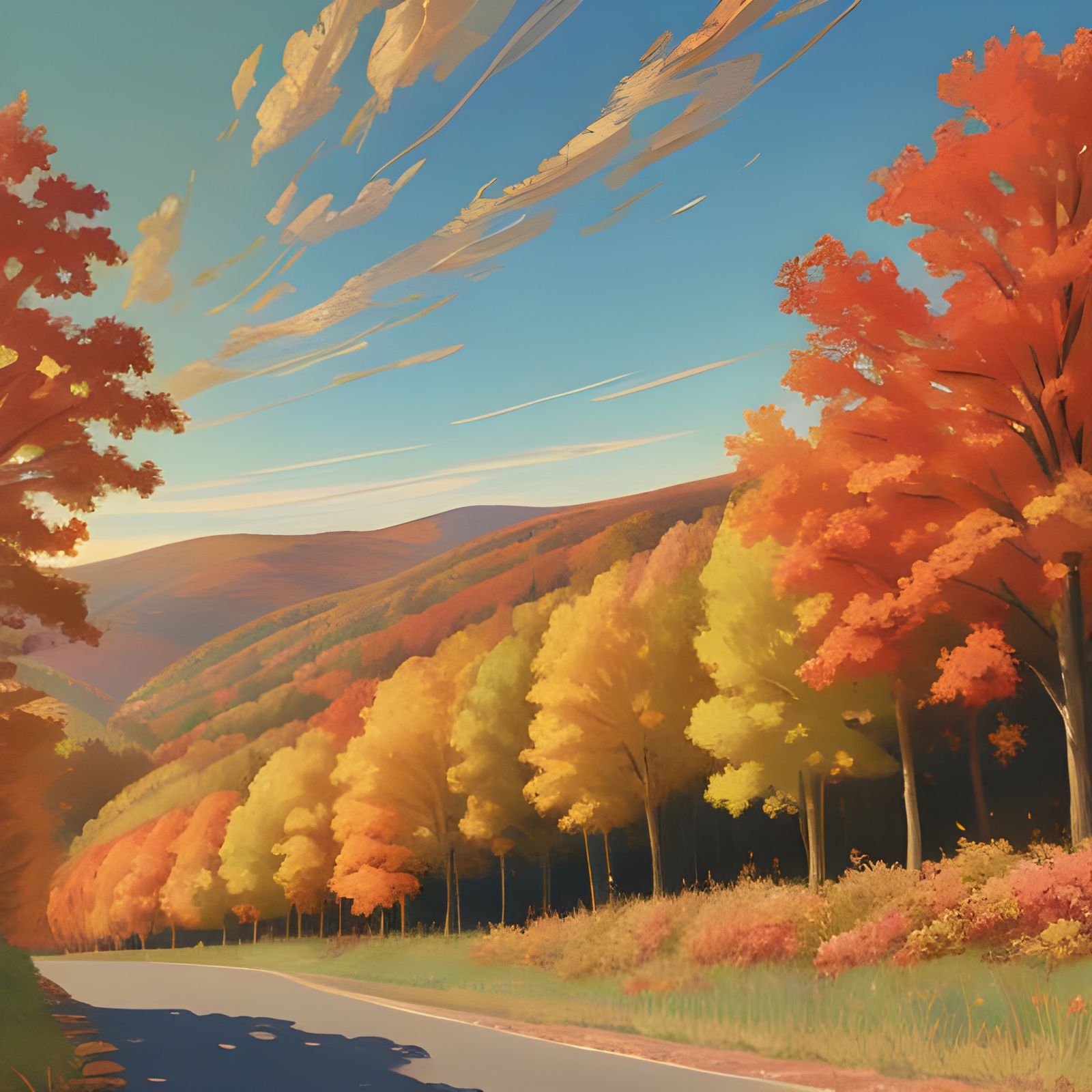 Autumn Drive Through Blue Ridge Parkway