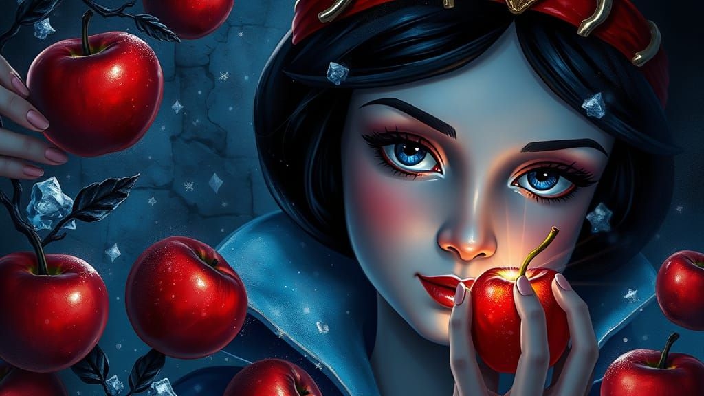 Snow White Portrait with Mystical Twilight & Shadow Play