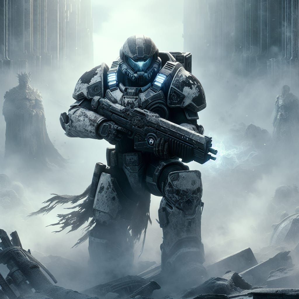 Lone Soldier in Ruined City Confronts Unknown Terror