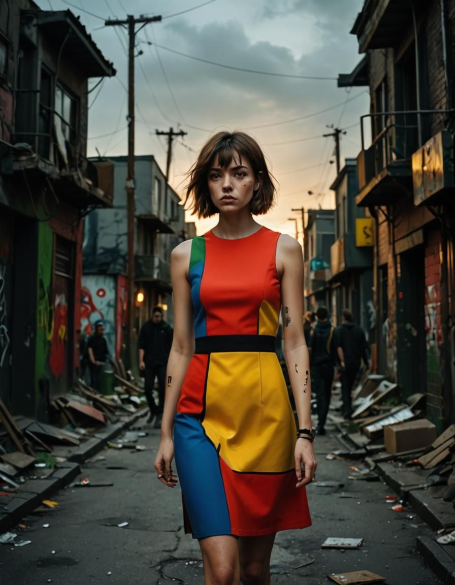 Girl. Brown hair, bob hairstyle, green eyes, straight nose. ...