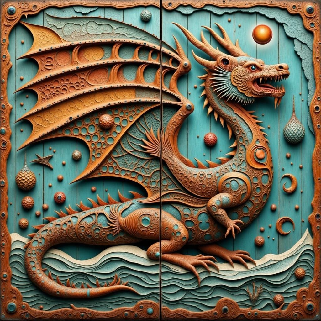 Dragon Totem in Pacific Northwest Style