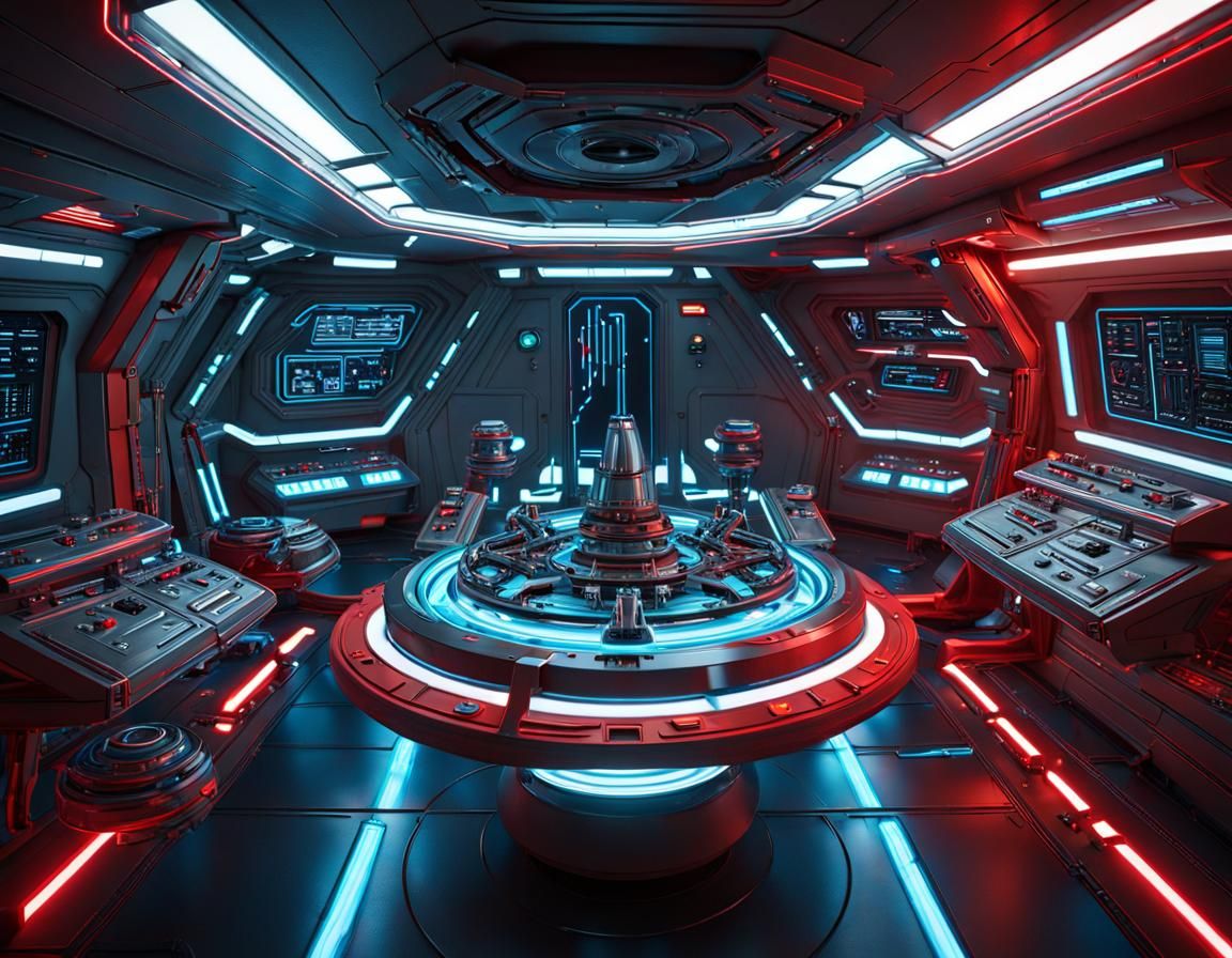 Tron style "star trek" warpcore "uss enterprise-d" engine ro...